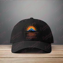 Sunset Mountain Embroidery Design