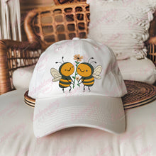 Cute Bees With Flower Embroidery Design