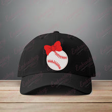 Baseball Bow Embroidery Design