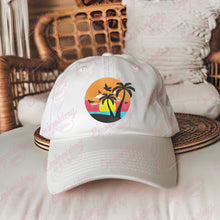 Sunset With Palm Trees Embroidery Design