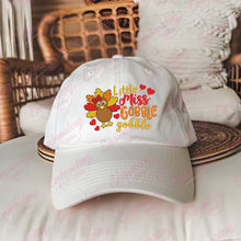 Little Miss Gobble Gobble Thanksgiving Embroidery Design