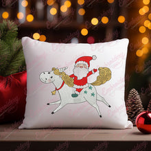 Santa Riding Unicorn Christmas Embroidery Design