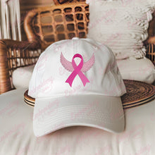 Pink Ribbon Angel Wings Breast Cancer Embroidery Design