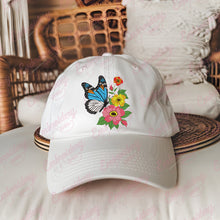 Featuring A Butterfly And Flowers Embroidery Design