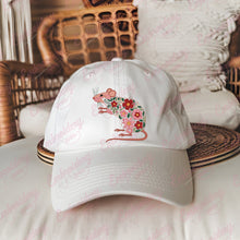 Floral Rat Mouse Embroidery Design