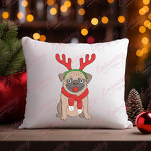 Christmas Pug Parade Embroidery Design