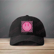 Breast Cancer Retro Smiley Face Embroidery Design