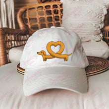 Heart Shaped Dachshund Dog Embroidery Design