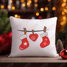 Christmas Stockings & Heart Decor Embroidery Design