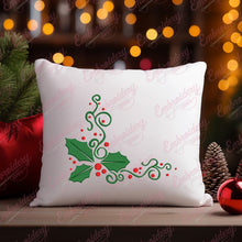 Christmas Holly Embroidery Design