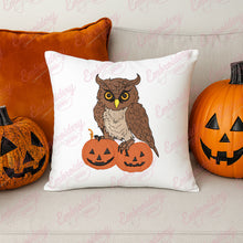 Halloween Owl Pumkin Embroidery Design