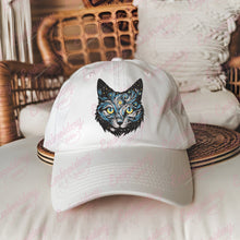 Starry Night Cat Face Embroidery Design