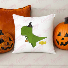 T-Rex Dinosaur Witch Halloween Embroidery Design
