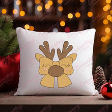Christmas Reindeer Bow Embroidery Design