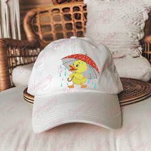 Little Duck Holding Umbrella Embroidery Design