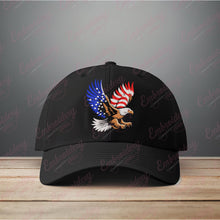 American Eagle with Flag Wings Embroidery Design