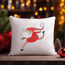 Funny Roller Skating Santa Christmas Embroidery Design