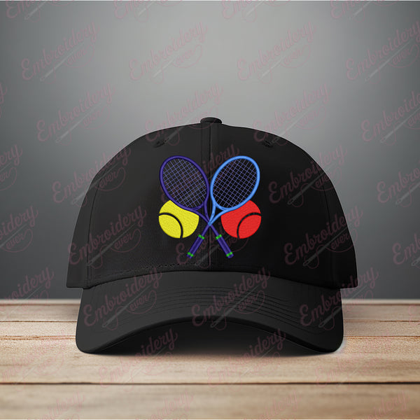 Tennis Rackets Embroidery Design