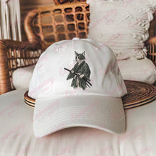 Funny Samurai Cat Embroidery Design