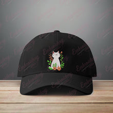 Cat With Flower Digital Embroidery Design