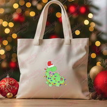 Little Dinosaur Christmas Lights Embroidery Design