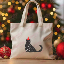 Black Cat In The Christmas Hat Embroidery Design