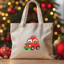 Red Christmas Car Embroidery Design