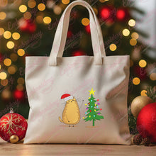 Christmas Cat And Tree Embroidery Design