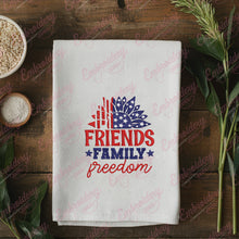 Friends Family Freedom Embroidery Design
