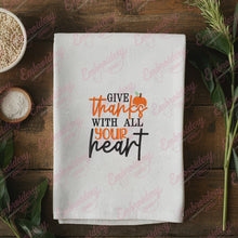 Give Thanks With All Your Heart Thanksgiving Embroidery Design