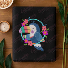 Toucan With Floral Wreath Embroidered Design