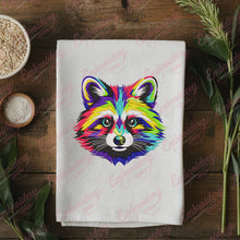 Colorful Raccoon Embroidery Design