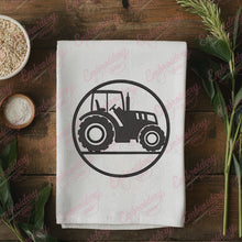 Farm Tractor Logo Embroidery Design