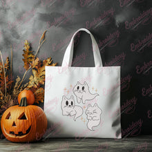 Spooky Cat Ghosts Halloween Embroidery Design