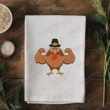 Muscular Thanksgiving Turkey Embroidery Design