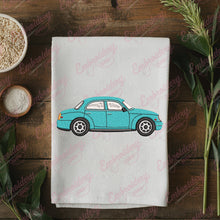Classic Blue Car Embroidery Design