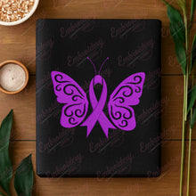 Breast Cancer Awareness Butterfly Ribbon Embroidery Design