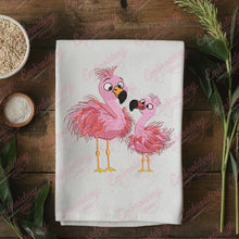 Crazy Flamingo Couple Embroidery Design