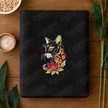 Flower Cat Embroidery Pattern