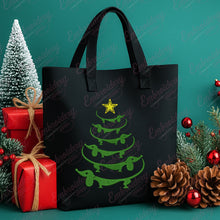 Dachshund Dog Christmas Tree Embroidery Design