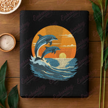 Twilight Dolphins Embroidery Design