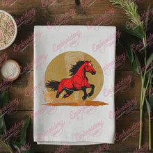 Vintage Horse Racing Embroidery Equestrian Machine Design