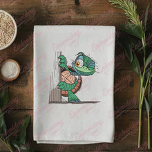 I Peeking You Turtle Embroidery Design