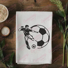 Soccer Player Kick Soccer Ball Embroidery Design