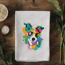 Coloful Dog Face Embroidery Design