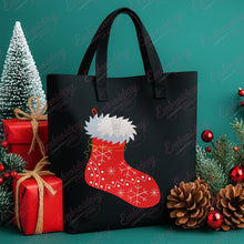 Red Christmas Stocking Embroidery Design