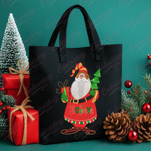 Christmas Santa With Tree And Gift Embroidery Design