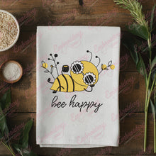 Bee Happy Funny Bee Embroidery Design