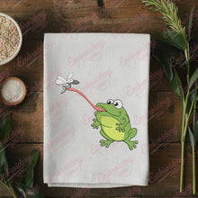 Oh Shit! Frog Eats Fly Embroidery Design