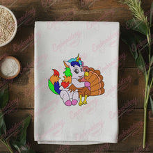 Unicorn Hugs Thanksgiving Turkey Embroidery Design